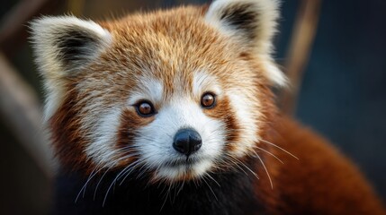 Fototapeta premium Captivating Portrait of a Panda Facing the Camera in Nature