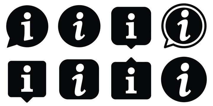 information icon set info button info symbol flat style information icon collection info icons info point icon black help logo info simple set vector icon, a premium ranked vector illustration set 