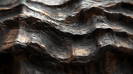 Abstract dark wavy surface texture