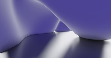 Abstract architecture background interior with curved design 3d render