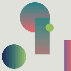 Abstract Geometric Shapes with Gradient Colors.