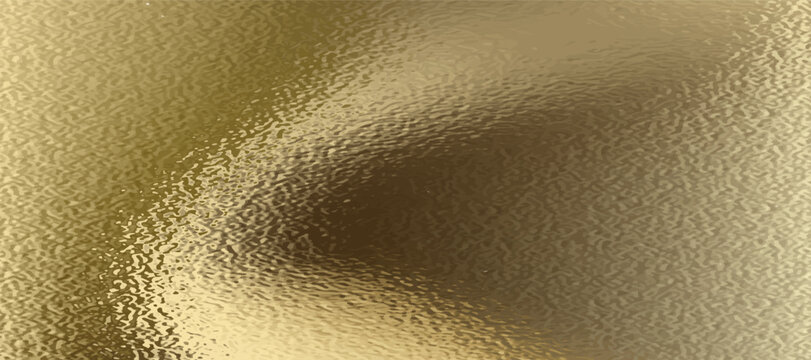 Vector gold foil texture background. Abstract gradient bright and shiny light reflection rough texture surface. Vector illustration for background, backdrop, web, wallpaper, print and design artwork.