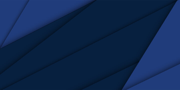 Modern dark blue paper background with dark 3d layered line triangle texture in elegant website or textured paper design