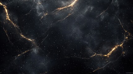 Abstract dark marble texture with golden veins
