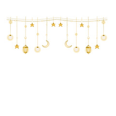 Golden ramadan lantern 