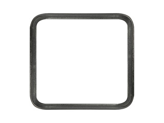Black rubber window frame from transport (bus, train, industrial vehicle) is isolated.