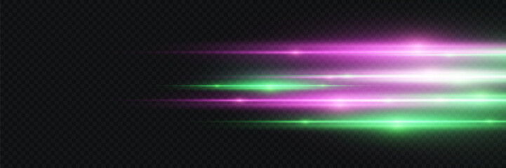 Futuristic light strip with soft neon lighting.