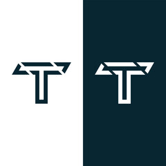Creative Letter T Logo Design Stock Illustration, Vector And Clip Art.