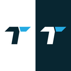 T Letter Logo Icon Design Stock Vector And Vector Art.