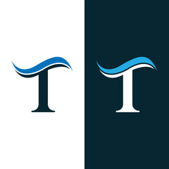 Elegant T Logo Design stock vector And Vector Art.