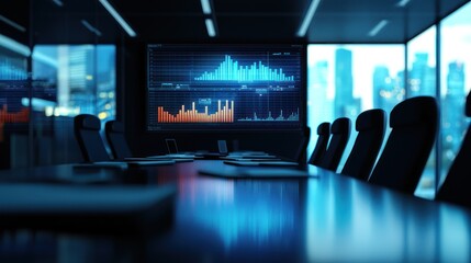 Modern conference room data display