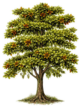 Terminalia catappa illustration art