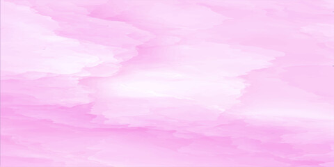 Fototapeta premium Beautiful abstract pink and blue watercolor background featuring soft clouds and bright sunlight splashes across a clear summer sky atmosphere