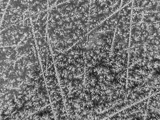 Frosted glass texture with scratches and ice crystal pattern