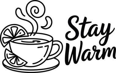 Steaming Hot Cup of Tea with Fresh Lemon Slices Icon, Perfect for Wellness, Comfort, or Doctor's Day Themed Beverage Illustration