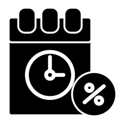 Temporary Sale Icon from Cyber Monday Icon Collection (Solid Style)