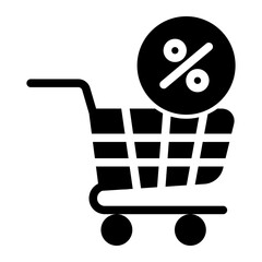 Retail Cart Icon from Cyber Monday Icon Collection (Solid Style)
