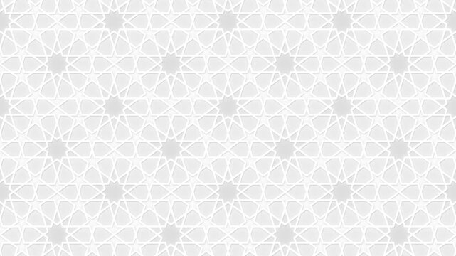 Seamless Islamic geometric pattern background animation with slow upward motion. Elegant arabesque design suitable for Ramadan visuals, Eid backgrounds, Islamic events, presentations, motion graphics,