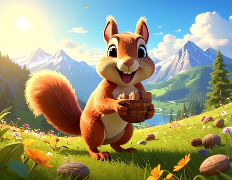 squirrel on the hill