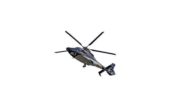 Helic&oacute;ptero em pleno voo, aeronave de grandes h&eacute;lices para transporte a&eacute;reo comercial.  Formato de arquivo png fundo transparente