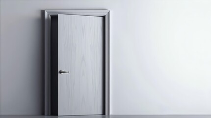 Closed door concept showing unreachable access and silent restriction