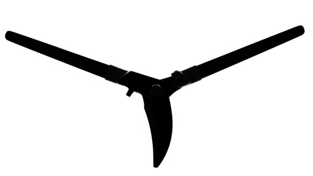 Essential black three-pronged gardening cultivator tool designed for effective soil preparation and weed removal, ideal for agricultural use and garden maintenance tasks