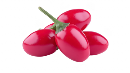 Red fruit fresh berry isolated on transparency background healthy food organic produce vibrant color natural snack glossy surface ripe vegetarian ingredient closeup