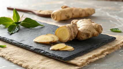 Fototapeta premium fresh ginger root
