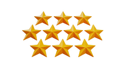 Obraz premium Gold star yellow rating reward achievement success symbol shiny isolated three dimensional Gold star rating symbol yellow shiny three dimensional stars isolated transparency background