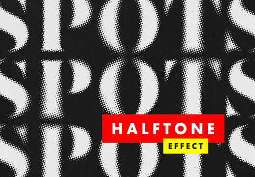 Dots Text Effect Mockup