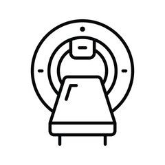 MRI scan machine line icon, ready to use