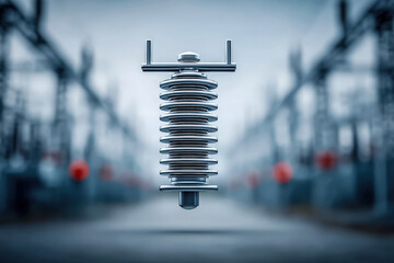 Sharp Focus Transformer Coil Symbol with Detailed Electrical Schematic Design Illustration