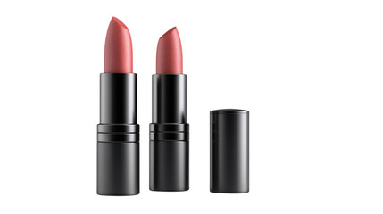 Obraz premium Luxury lipstick makeup cosmetic product in elegant packaging representing beauty fashion glamour on white background