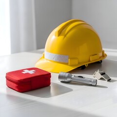 Emergency Preparedness Kit Representing World Civil Defence Day and Public Safety