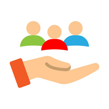 Community Service Vector Flat Icon Design