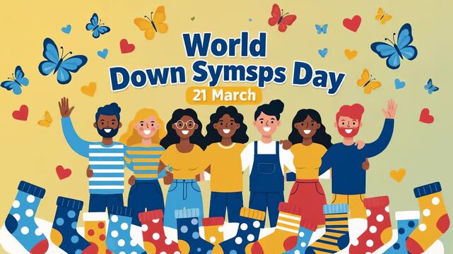 Colorful Socks with Butterflies and Hearts for Cheerful Celebration