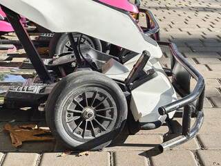 Close-up of go-kart wheels © SashaMagic