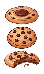 Cookie biscuit set vector art, biscuit art, cookie silhouette, cookie biscuit vector illustration