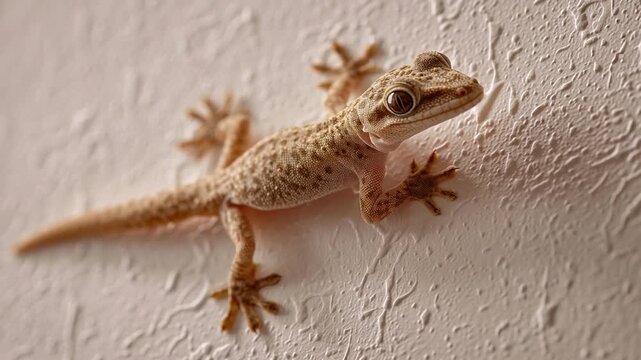 Gecko on bathroom wall