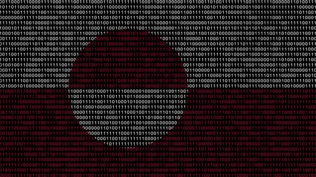 Digital Greenland Flag with Binary Code Background