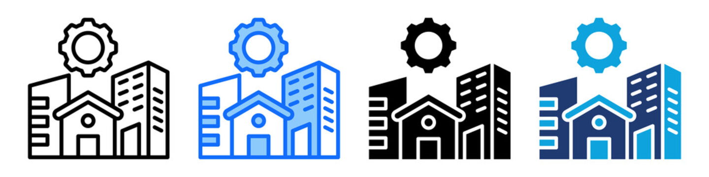 Mixed Development Icon Set Multi Style Vector Illustration