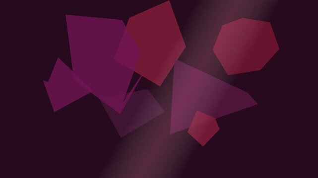 Dynamic abstract shapes float in a dark, cosmic space