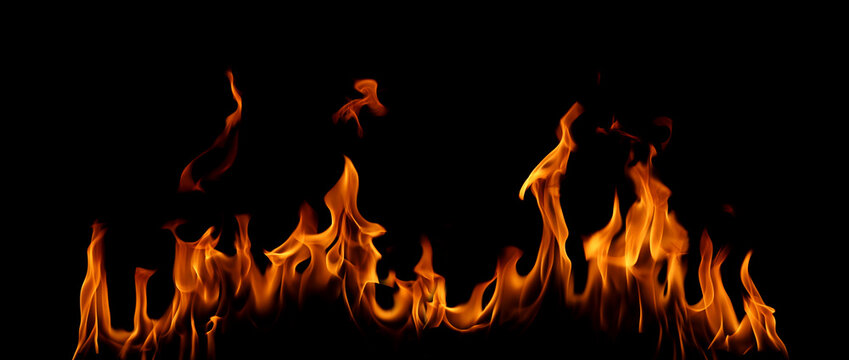 A solitary orange flame against a black background represents heat and vibrant energy in the design, resulting in an explosion of power and danger.
