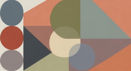 Geometric shapes in various colors and patterns