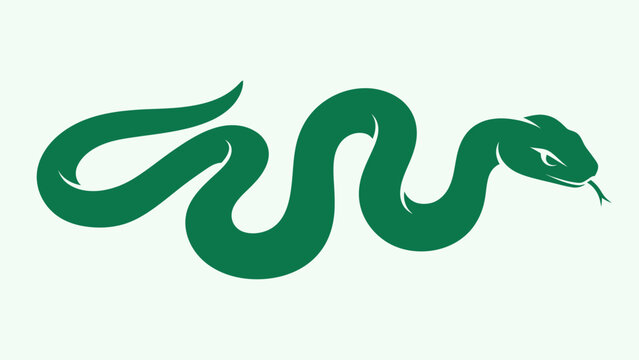 Green snake illustration with coiled body design.
