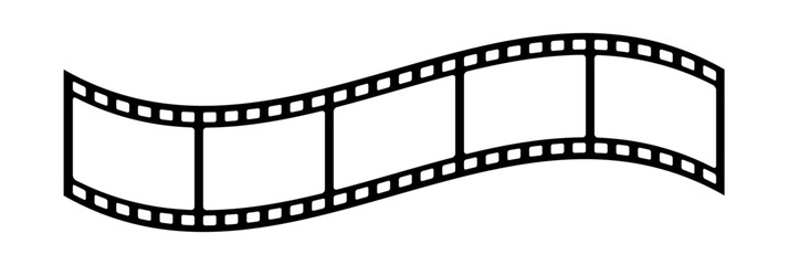 Film Strip Frame Vector with Empty Movie Frames
black and white Cinema movie Reel Border on Transparent Background PNG