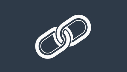 Interlocking Chain Links Symbol.
