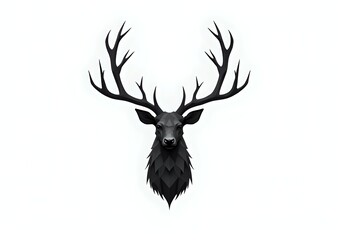 Geometric Deer Head Illustration