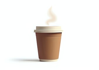 Hot Coffee Cup with Steam