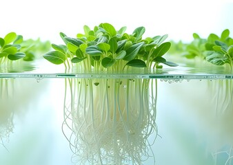 Hydroponic Lettuce Growth in Water